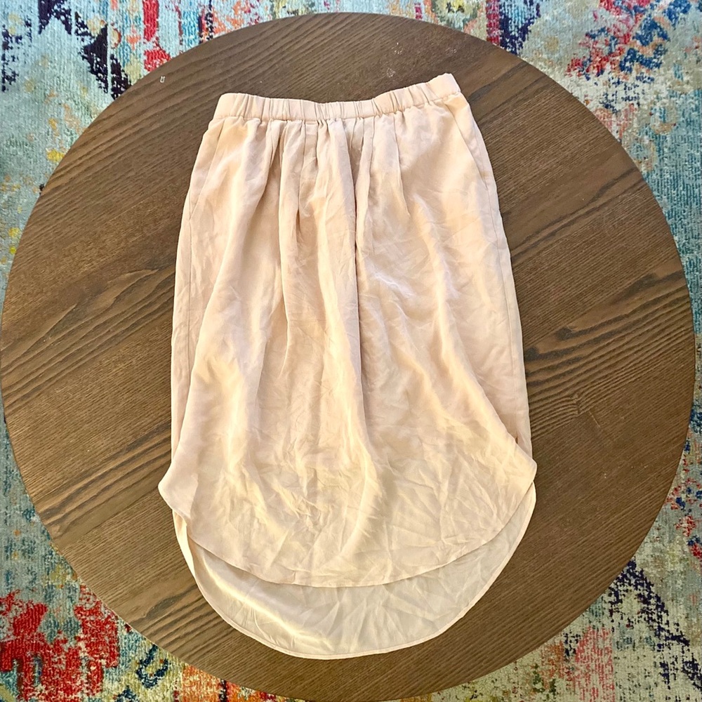 Peach Silk Madewell Skirt